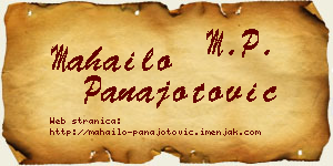 Mahailo Panajotović vizit kartica